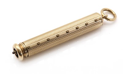 Lot 474 - A gold cased telescopic dip pen/pencil, by Sampson and Mordan Co.