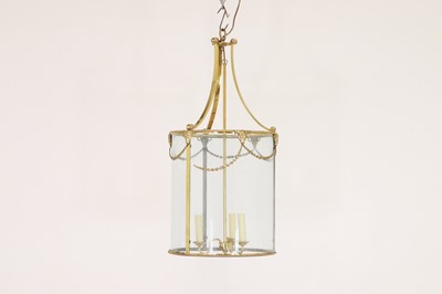 Lot 644 - A brass lantern
