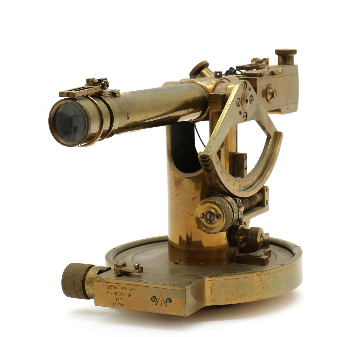 Lot 180 - A brass military theodolite