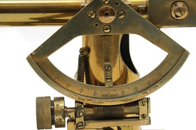 Lot 180 - A brass military theodolite