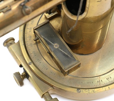 Lot 180 - A brass military theodolite
