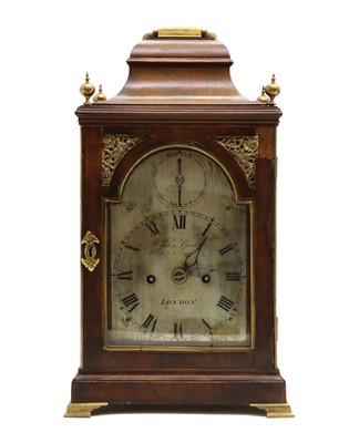 Lot 150 - A George III mahogany bracket clock, John Gent, London