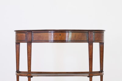 Lot 436 - A George III harewood and satinwood side table