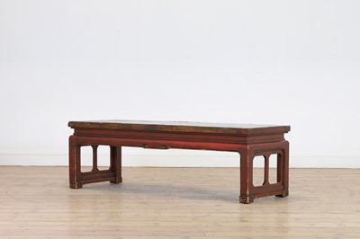 Lot 161A - A red-lacquered low table