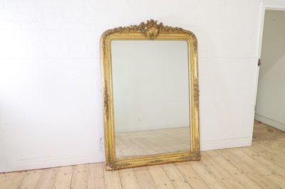 Lot 217 - A giltwood overmantel mirror