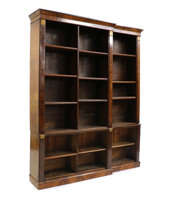 Lot 346 - A George IV mahogany open bookcase in two parts