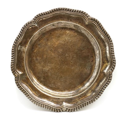 Lot 91 - A George III silver dinner plate