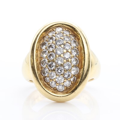 Lot 285 - A diamond and 18ct gold ring by Cartier