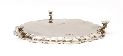 Lot 58 - A silver presentation salver