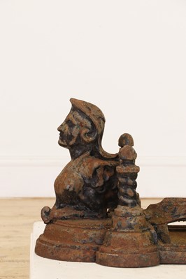 Lot 675 - A Victorian-style cast iron boot scraper