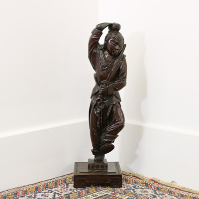 Lot 43 - A Chinese wood carving