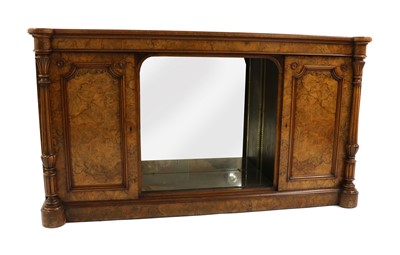 Lot 490 - A Victorian burr walnut credenza