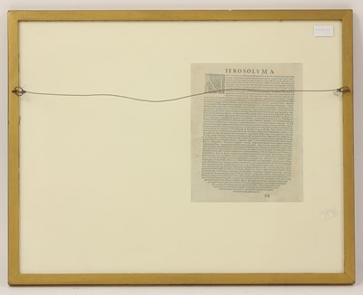 Lot 50 - Early Plan of JERUSALEM