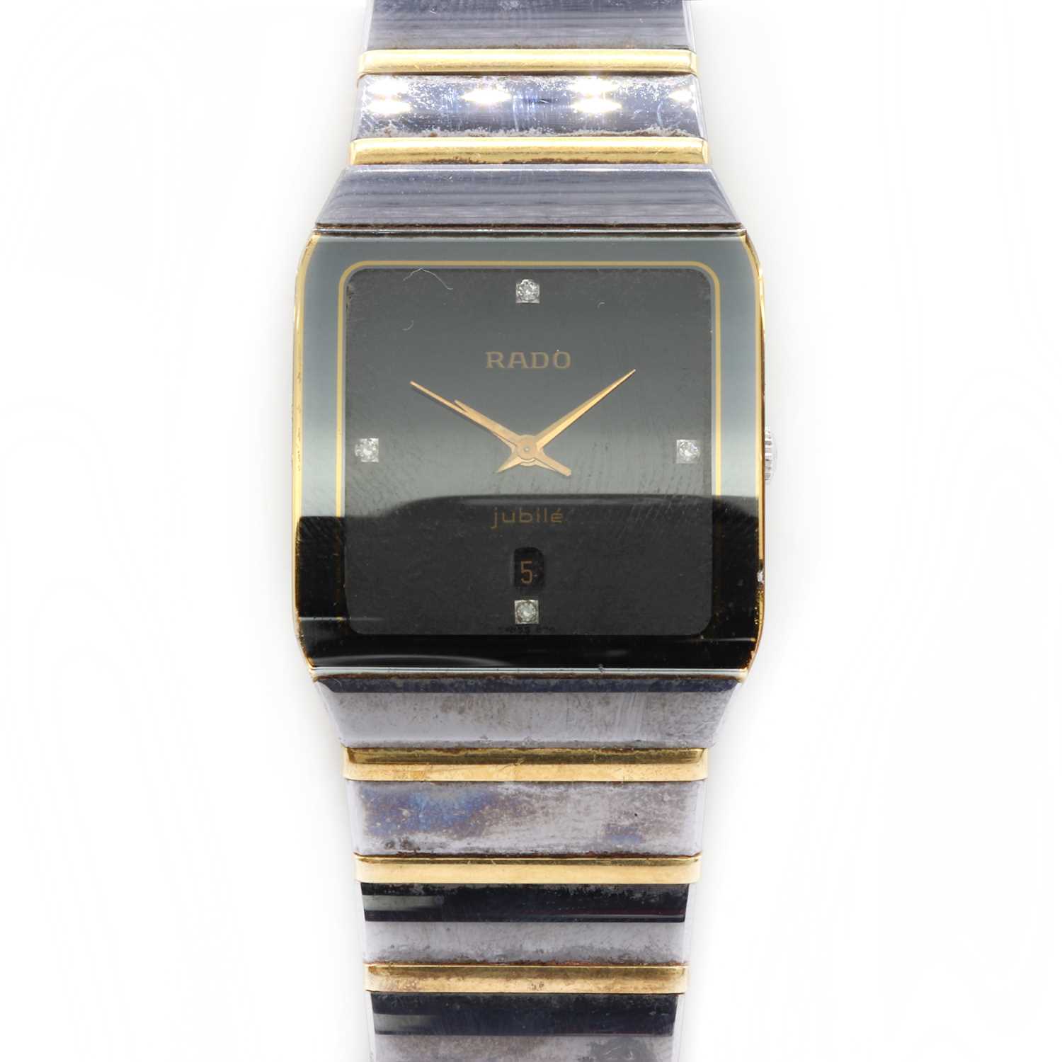 Lot 315 - A gentlemen's Rado Jubilé quartz bracelet