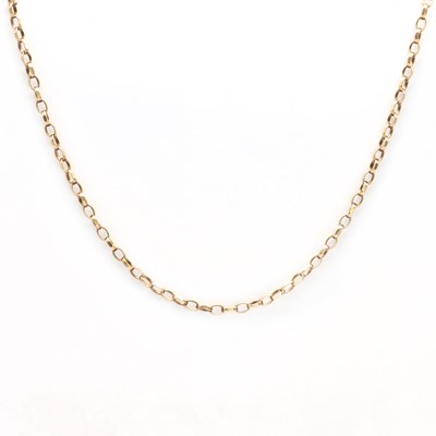 Lot 179 - A 9ct gold belcher link chain