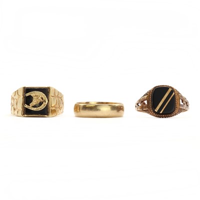 Lot 201 - Three gold rings