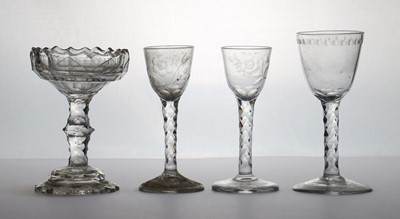 Lot 172 - A group of four facet cut drinking glasses