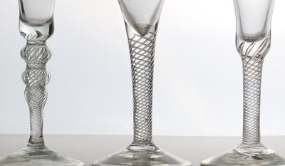 Lot 177 - A group of air twist wine glasses
