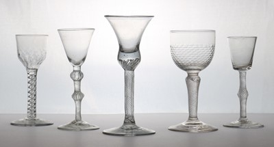 Lot 176 - A group of air twist drinking glasses