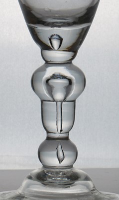 Lot 183 - A heavy baluster wine glass goblet