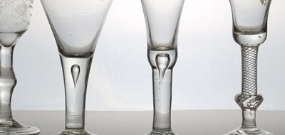 Lot 178 - A collection of plain stem drinking glasses