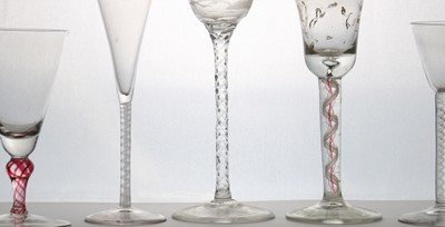 Lot 180 - A group of five 18th century style drinking glasses
