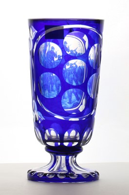 Lot 238 - A Bohemian cased glass vase