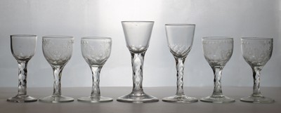 Lot 193 - A group of facet cut drinking glasses
