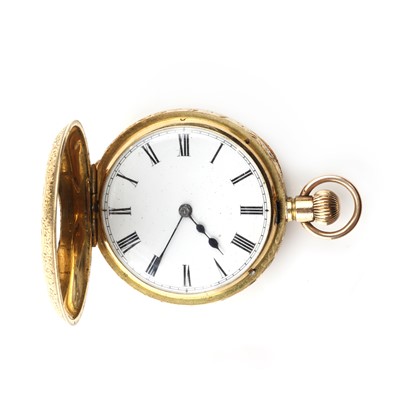 Lot 508 - A 9ct gold side wide hunter pocket watch, by J W Benson