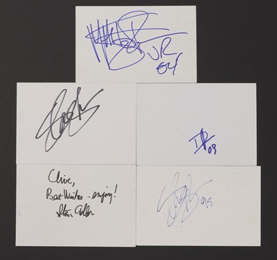 Lot 214 - Guns N' Roses line-ups: five autographs on white card
