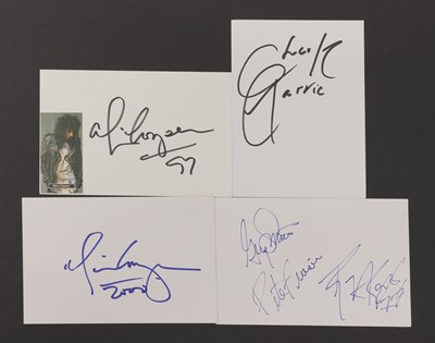 Lot 325 - A collection of Rock Band Autographs