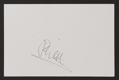Lot 157 - Phil Collins: autograph on white card
