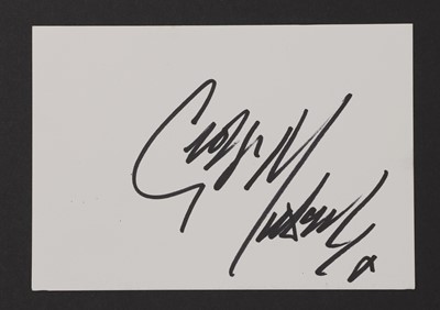 Lot 152 - George Michael: autograph on white card