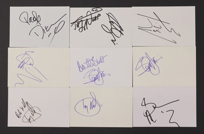 Lot 324 - A collection of Rock Band autographs
