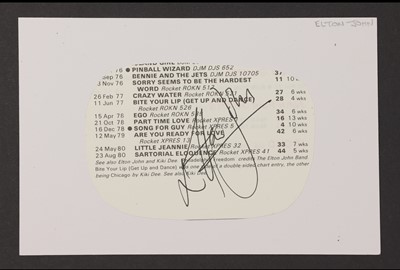 Lot 148 - Elton John: autograph