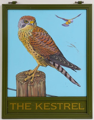 Lot 191 - 'The Kestrel', a hand-painted pub sign