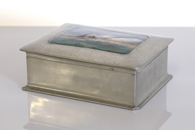 Lot 80 - A Liberty & Co. Tudric pewter cigarette box