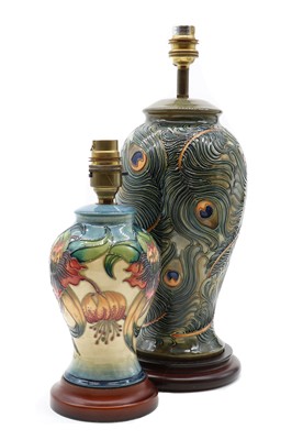 Lot 133 - A Moorcroft pottery lamp base