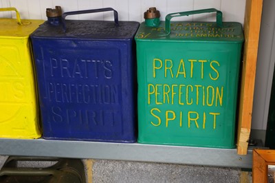 Lot 15 - Seven Pratt's two-gallon petrol cans