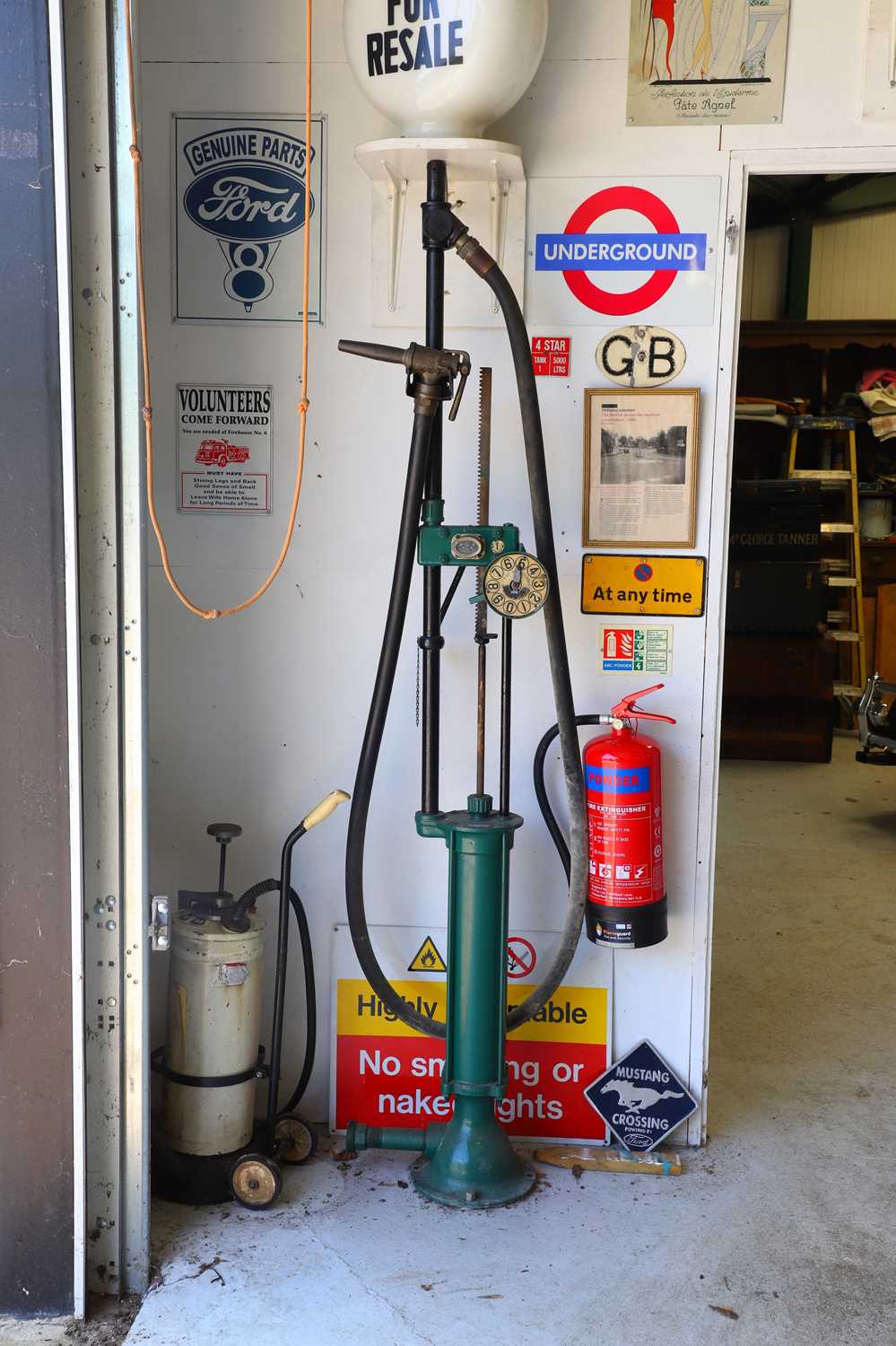 Lot 1 - A 'Gilbarco' pre-war hand-crank petrol pump