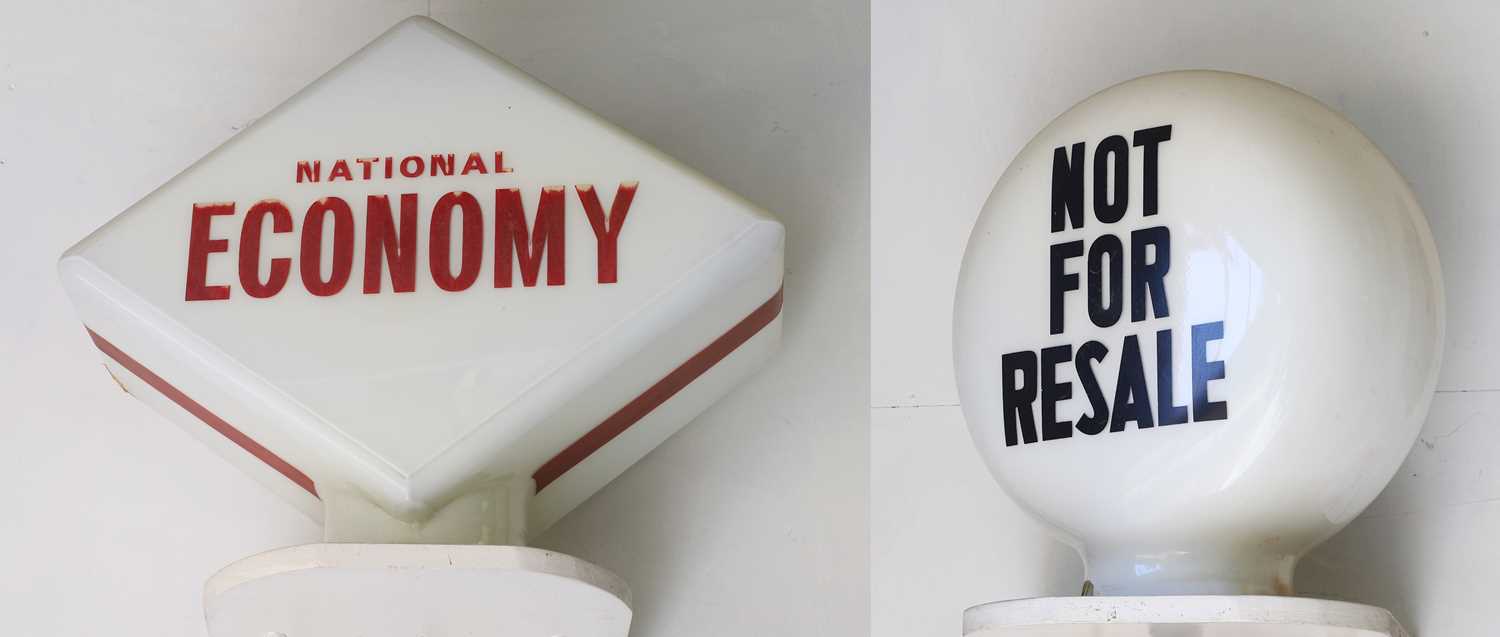 Lot 2 - A 'National Economy' petrol pump globe