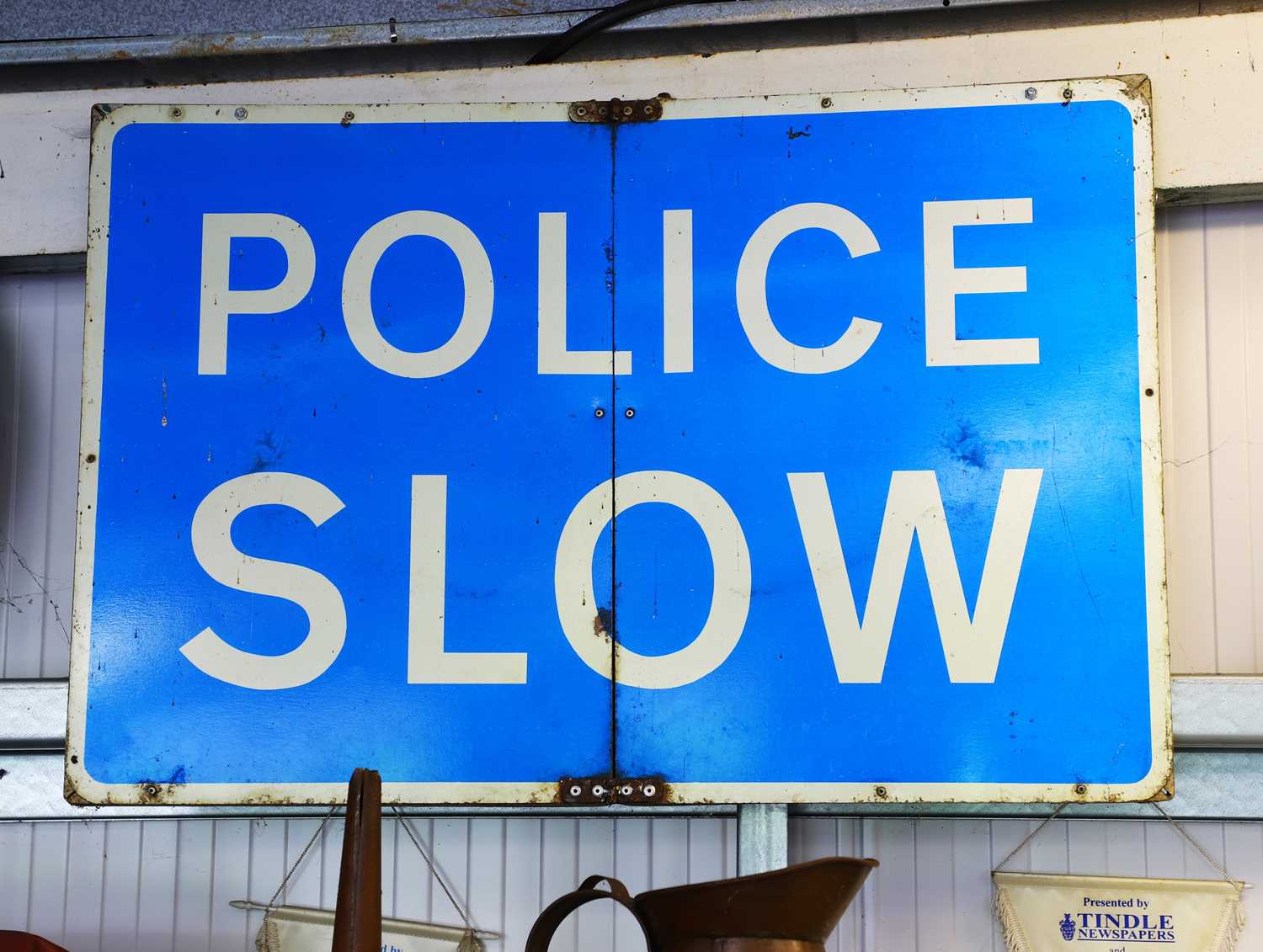 Lot 20 - A Shell enamel advertising sign,