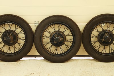 Lot 32 - A set of five Austin 7 wheels