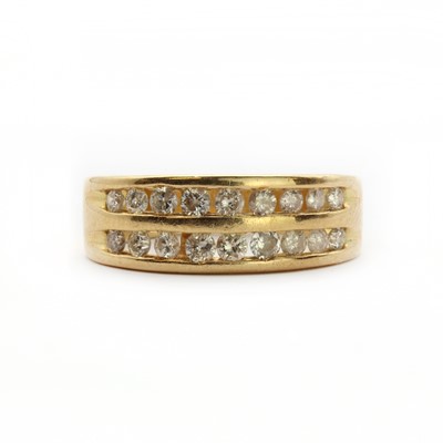 Lot 50 - An 18ct gold diamond half-eternity style ring