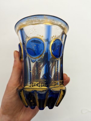 Lot 212 - A group of Bohemian glass spa type beakers
