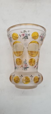 Lot 213 - A group of six Bohemian glass spa type beakers