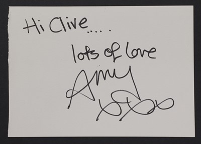 Lot 143 - Amy Winehouse autograph