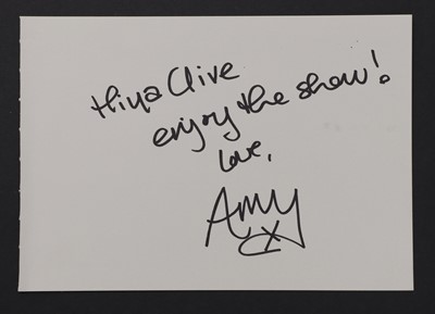 Lot 144 - Amy Winehouse autograph