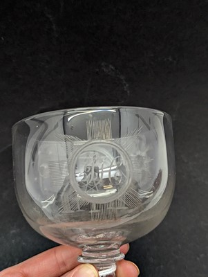 Lot 194 - A Masonic engraved glass rummer