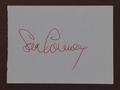 Lot 109 - Sean Connery autograph